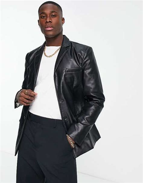 Pullandbear Blazer Aus Kunstleder Asos