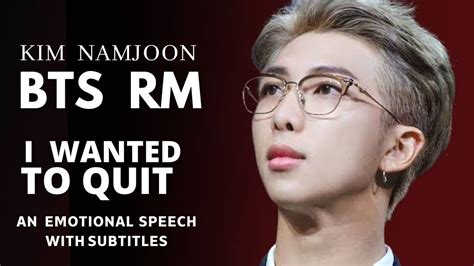 Learn English Kim Namjoon Speech In English Bts Rm