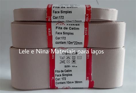 Fita gorgurão sanding cor 172 nude 6 metros Elo7