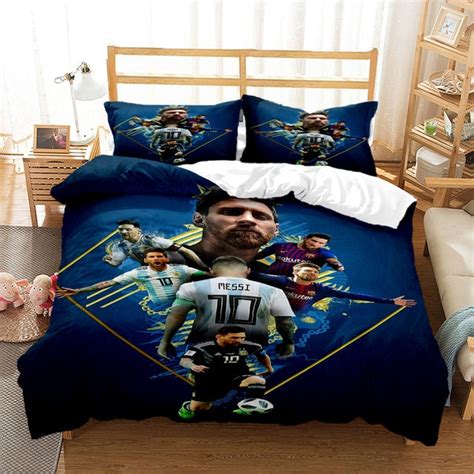 Lionel Messi Duvet Coverargentina Bedding Set Lionel Messi Etsy