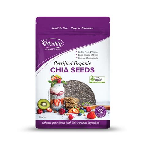 NHG Pharmacy Online Morlife Organic Chia Seeds 500g