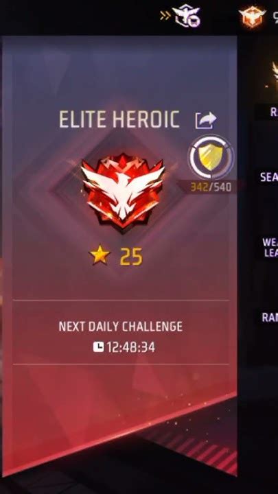 Elite Heroic Done In Cs Rank Finally🥳🥳ffshorts Freefire Garenafreefire Youtube