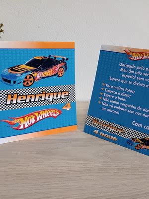 Plaquinha De Mesa Hot Wheels Compre Produtos Personalizados No Elo