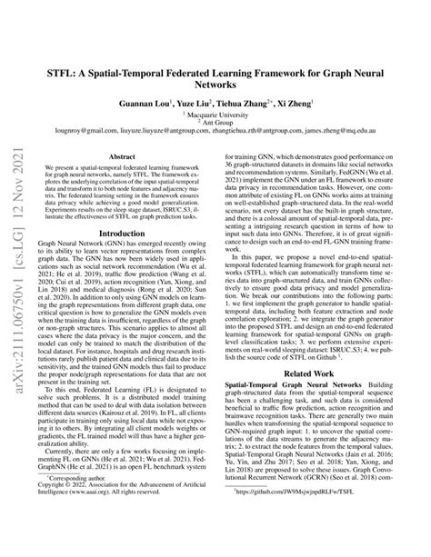 Stfl A Temporal Spatial Federated Learning Framework For Graph Neural