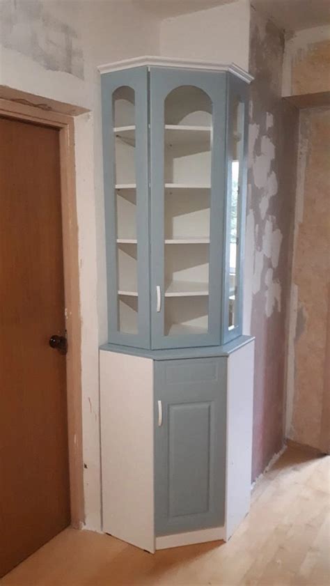 Буфет Констанция угловой белый матовый / голубой арт. 08-63601 купить в ...
