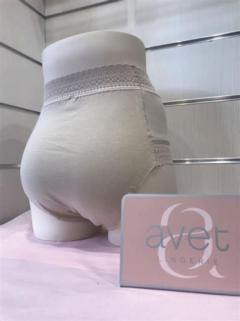 Avet Set 37821 culotte haute beige coton dentelle gousset éponge Un Temps Pour Elle Lingerie