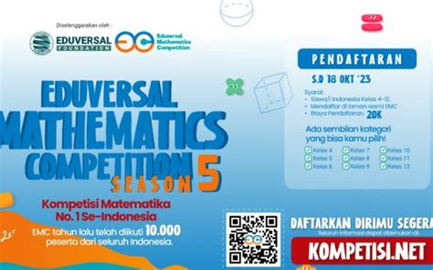 Kompetisi Matematika Tingkat Sd Hingga Sma Sudah Dibuka Yuk Daftar Emc