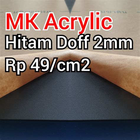 Jual Akrilik Lembaran Hitam Doff 2mm Potongan Custom Akrilik Satin