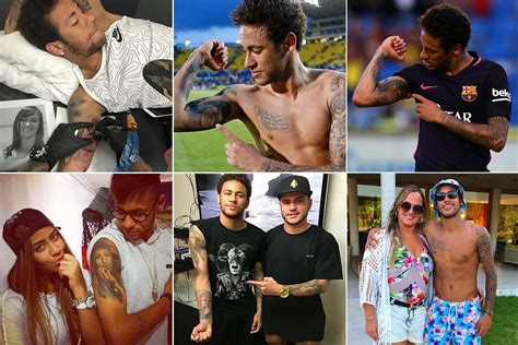 Barcelona star Neymar reveals new tattoo of his mum's face to join all ...