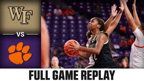 Wake Forest Vs Clemson Full Game Replay 2023 24 Acc Womens