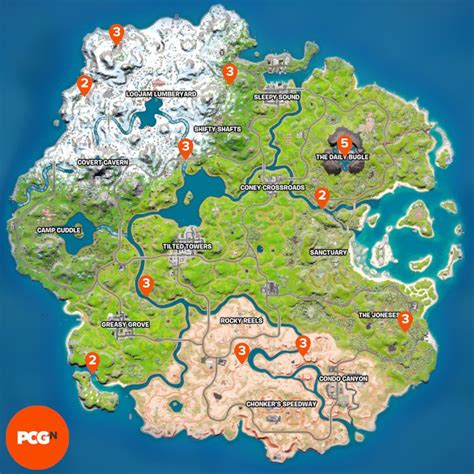 Fortnite Spider-Man web shooter locations