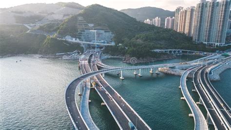 Oct Cross Harbor Bridge Under Construction Tseung Kwan O