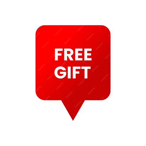 Premium Vector | Free gift sign with white background