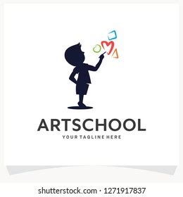 Art School Logo Design Template Inspiration Stock Vector (Royalty Free ...