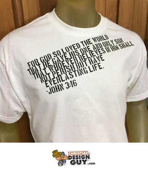 John 3 16 Bible Scripture Verse T Shirt Mens Religious God