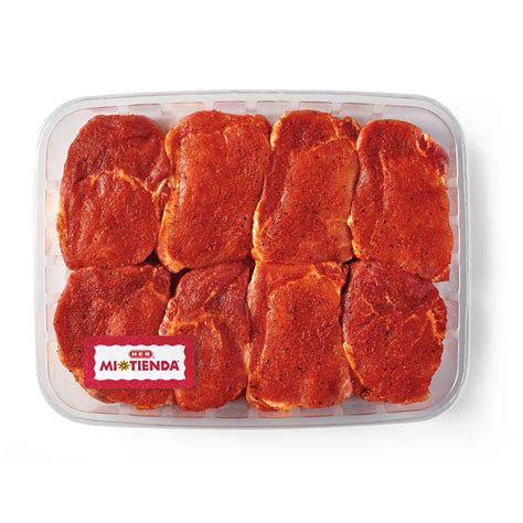 H E B Mi Tienda Seasoned Boneless Ribeye Pork Chops Achiote Value Pack Shop Pork At H E B