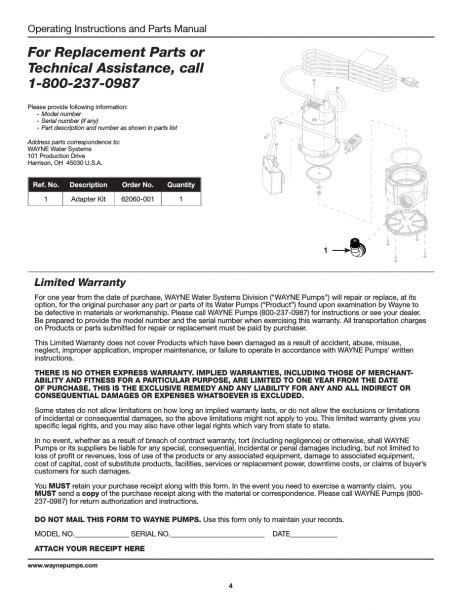 Wayne Pump Parts Diagram