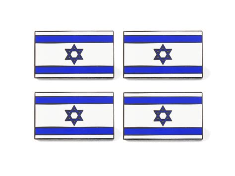 Bundle Of 4 Israel Flag Pin Hard Enamel Israeli Flag Lapel Pin Etsy