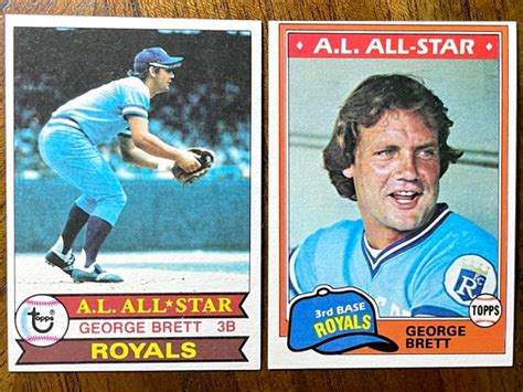 George Brett Topps Baseball Cards No Creases Collectibles