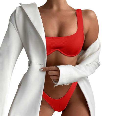 Sngxgn Womens Scoop Neck Racerback High Waisted Bikini Sets Two Piece Swimsuit Tummy Control