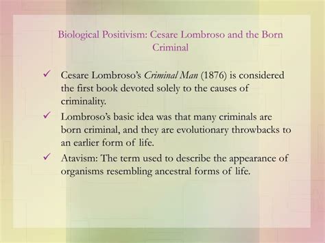 Ppt Chapter 3 The Early Schools Of Criminology And Modern Counterparts Powerpoint Presentation