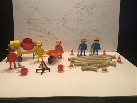 Playmobil Vintage Set Travaux Public Ouvrier Canalisation B Tonni Re