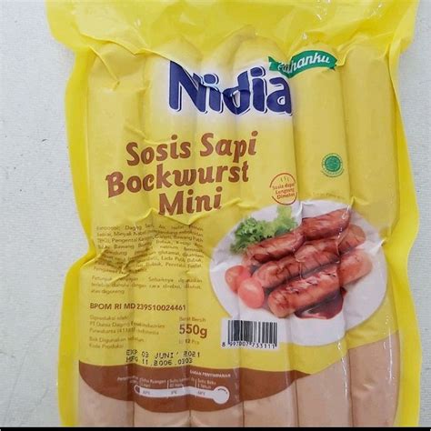 Jual Nidia Sosis Sapi Bockwurst Mini 500 Gr Isi 12 Shopee Indonesia