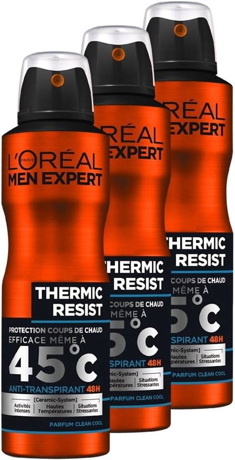 L Or Al Men Expert Thermic Resist D Odorant Spray Homme Lot De