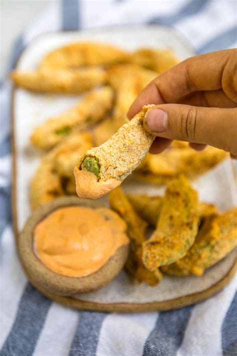 Crispy Baked Avocado Fries Healthy GlutenFree FromMyBowl 8 From My Bowl