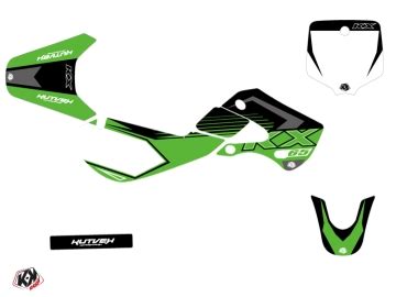 Kawasaki Dirt Bike Claw Graphic Kit Black Kutvek