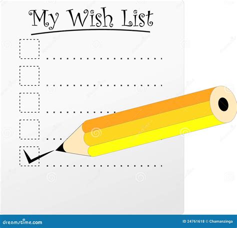 Wish List stock illustration. Illustration of text, copy - 24761618