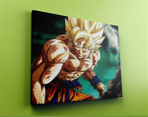 Cuadro Dragon Ball Z Goku Lienzo Memoestampados Memo Estampados