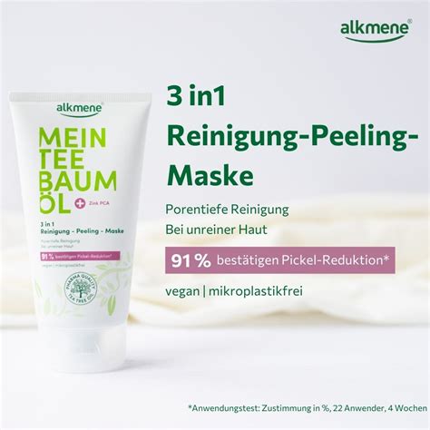 3 in 1 Reinigung Peeling Maske MEIN TEEBAUMÖL alkmene