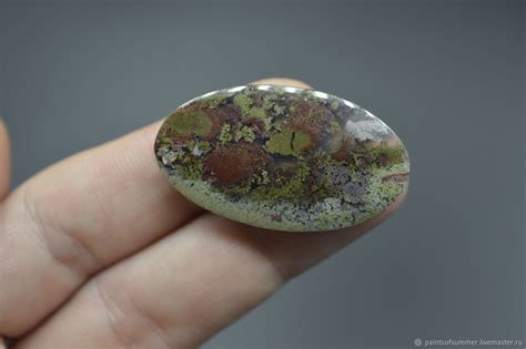 Индонезийский моховой агат. Кабошон 38х21х6 в интернет-магазине Ярмарка ...