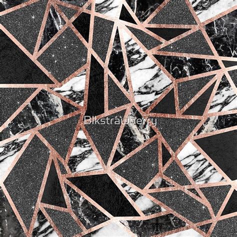 "Modern Rose Gold Glitter Marble Geometric Triangle" Art Prints by ...