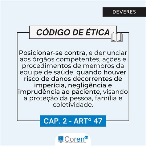 Código De Ética Enfermagem - Veja mais sobre o Código de Ética dos Profissionais de Enfermagem ...