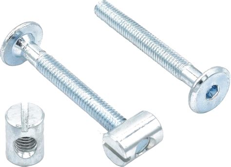 Falcon Workshop Supplies Pack Of 12 M6 X 60mm Furniture Bolt And Barrel Nut For The Assembly Of