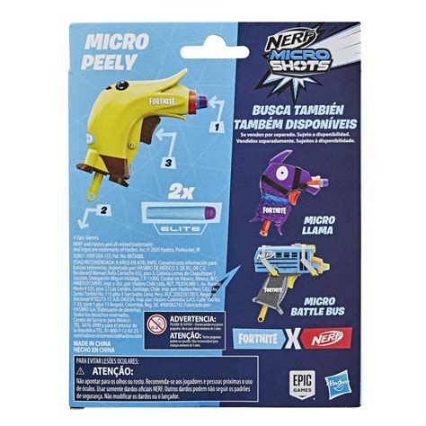 Buy Hasbro NERF Fortnite Peely MicroShots Dart Firing Toy Blaster And 2