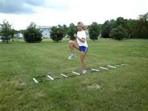 High Knees Drill On An Agility Ladder Youtube