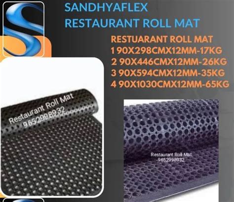 Rubber Black Restaurant Roll Mat at ₹ 125/sq ft in Hyderabad | ID ...