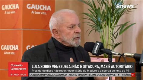 Lula diz discordar de nota do PT que reconhece eleição de Maduro e que