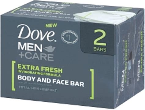 Dove Men Care Body And Face Bar Extra Fresh 2 Bars 4 25 Oz