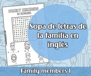 Sopa De Letras De La Familia En Ingl S Para Imprimir Apuntes De Ingl S