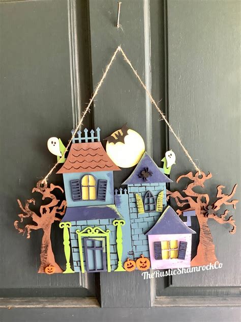 Halloween Door Sign, DIY Decor, Halloween Front Door Decor, Front Door ...