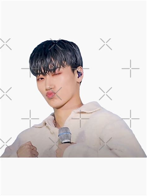 Ateez San Cute Wink Sticker For Sale By Kpopishopi Redbubble