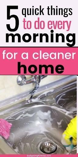 Quick 5 Step Morning Cleaning Routine Budgeting For Bliss [video