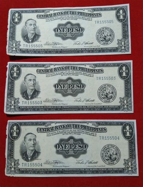 3pcs Old Philippine Banknotes on Carousell