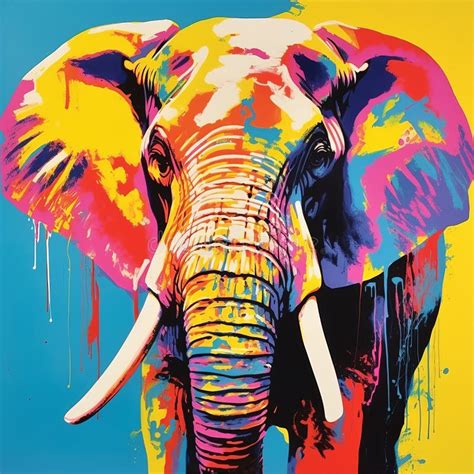 Vibrant Elephant Painting Inspired by Banksy, Martin Ansin, and Andy ...