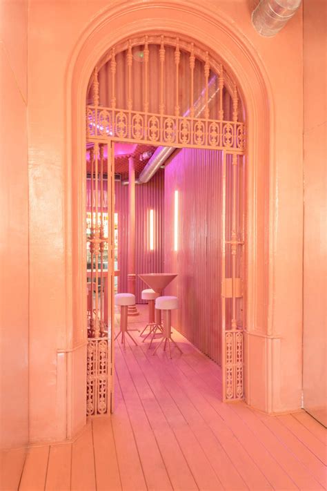 Plunge Into Naked And Famous Color Blocking Inspired Cocktail Bar In Seville Authentic Interior
