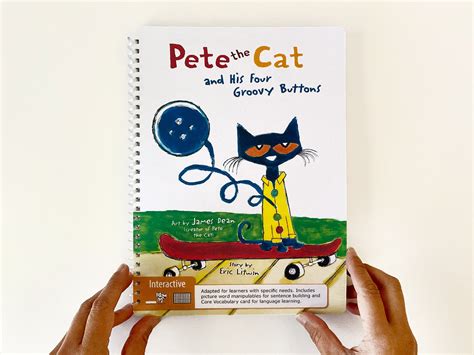 His Four Groovy Buttons Pete the Cat Adapted Children's Book Disability ...